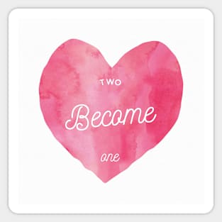 Two Become One Sticker